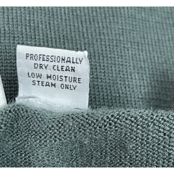 Gett Women's Straight Pencil Skirt Medium Green 100% Wool - Picture 7 of 7